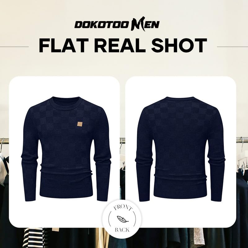 Dokotoo Men Mens Sweater Crewneck