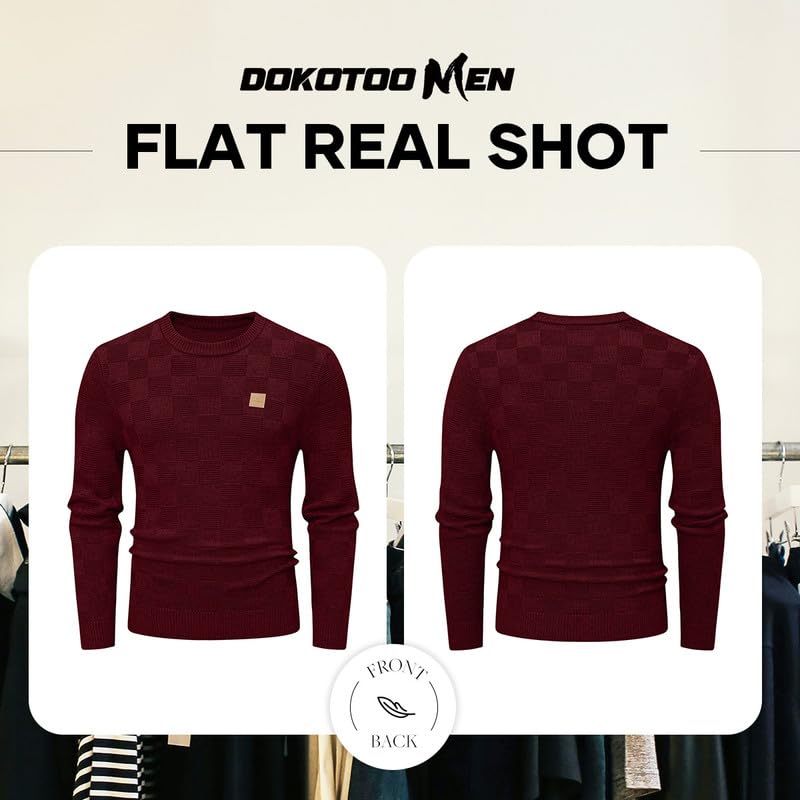 Dokotoo Men Mens Sweater Crewneck