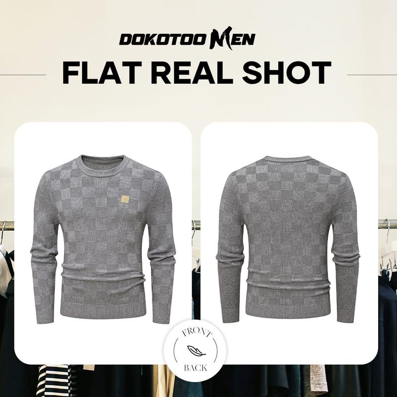 Dokotoo Men Mens Sweater Crewneck