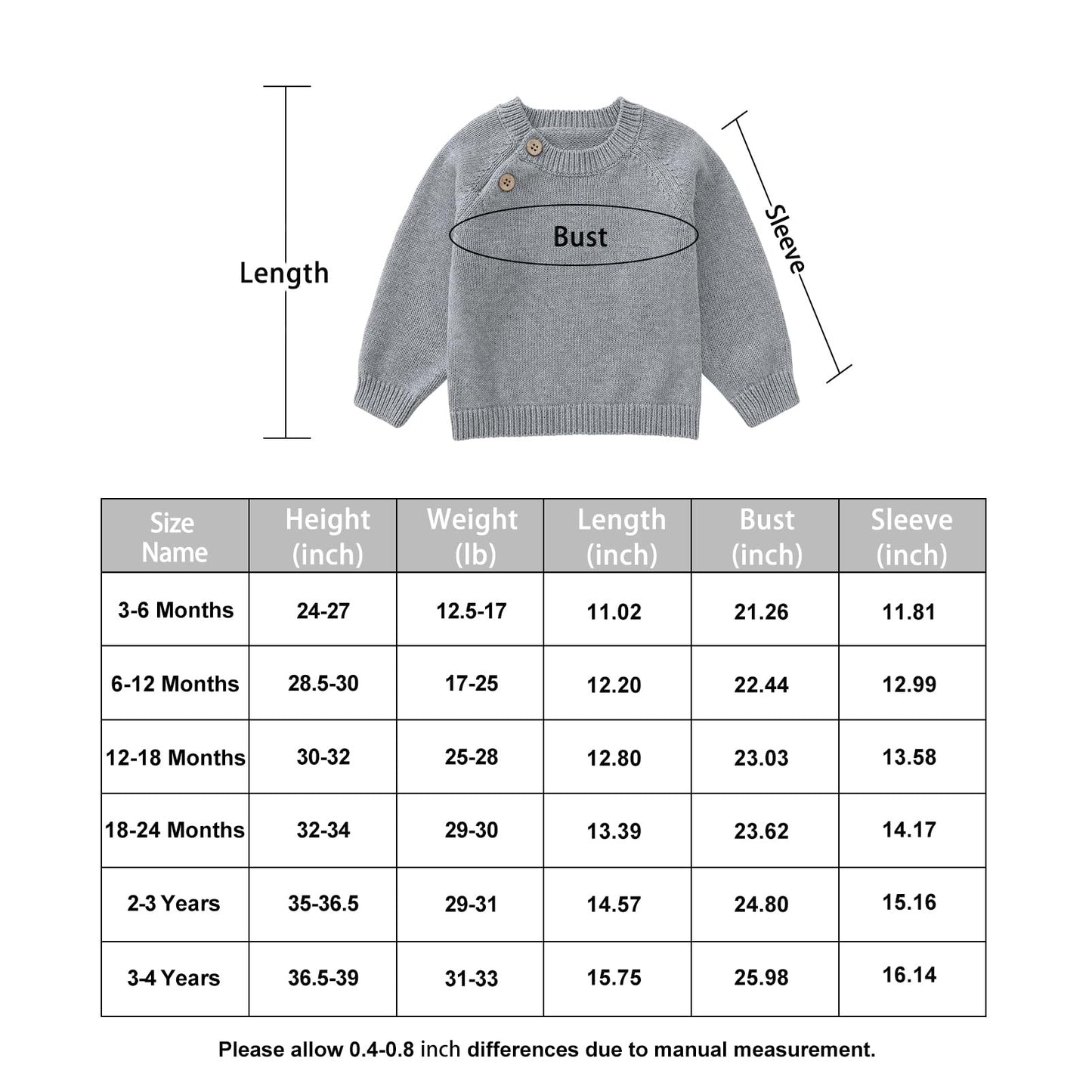 pureborn Baby Boys Girls Pullover Sweater
