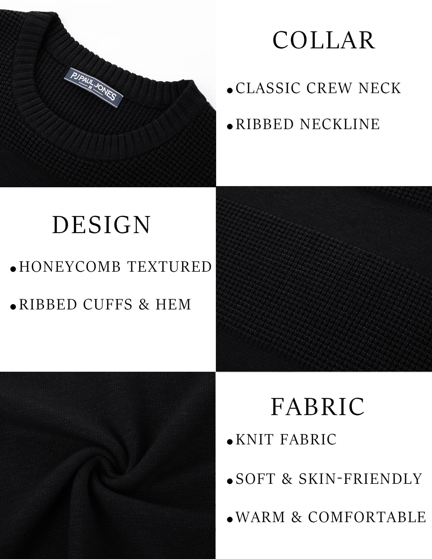PJ PAUL JONES Mens Sweaters Crew Neck