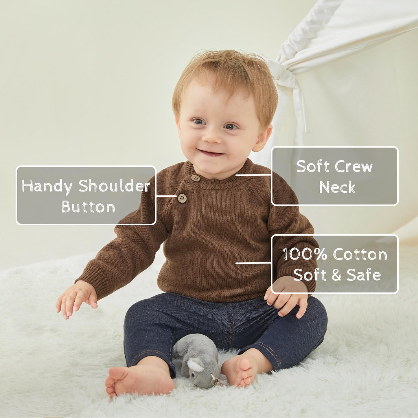 pureborn Baby Boys Girls Pullover Sweater