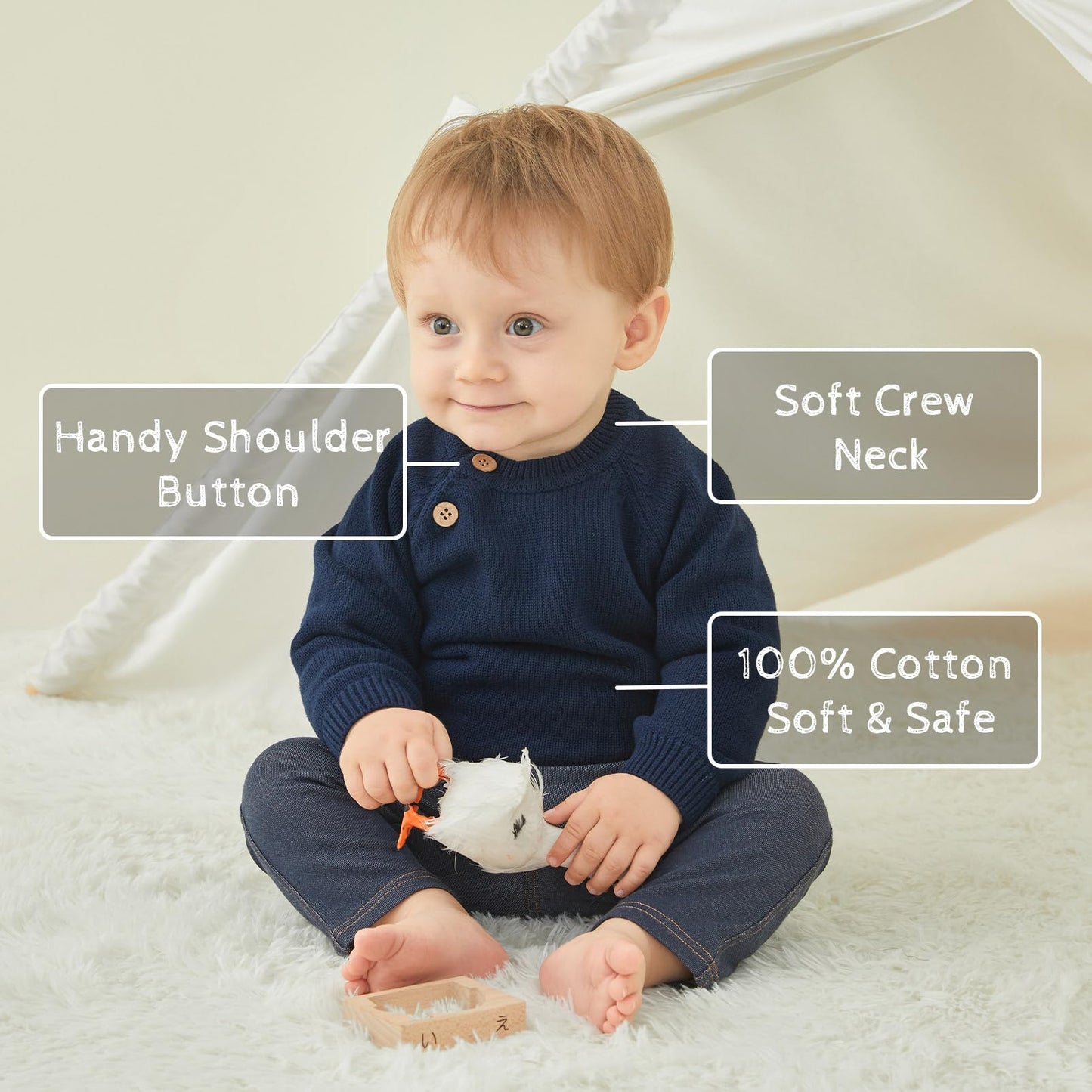 pureborn Baby Boys Girls Pullover Sweater