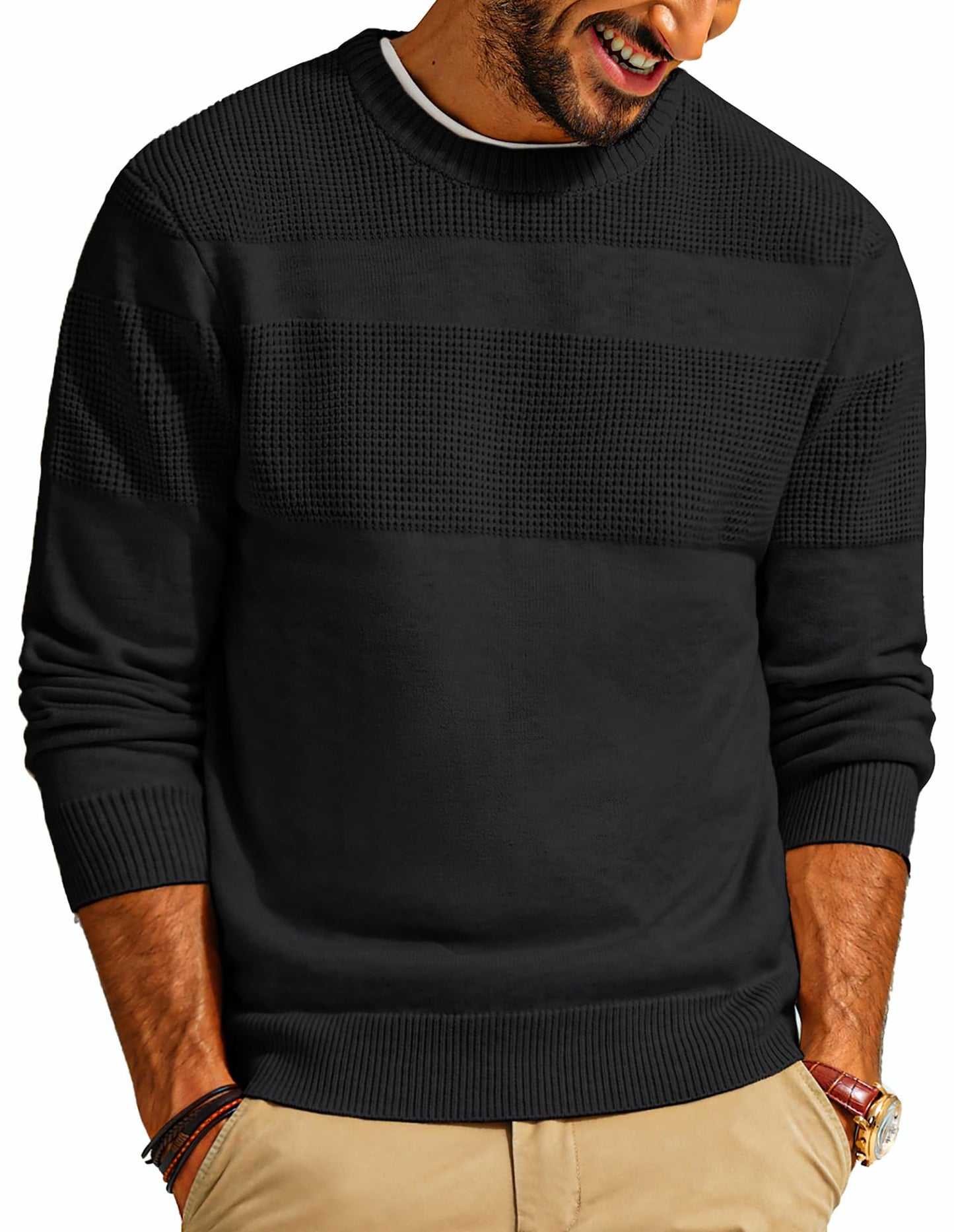 PJ PAUL JONES Mens Sweaters Crew Neck