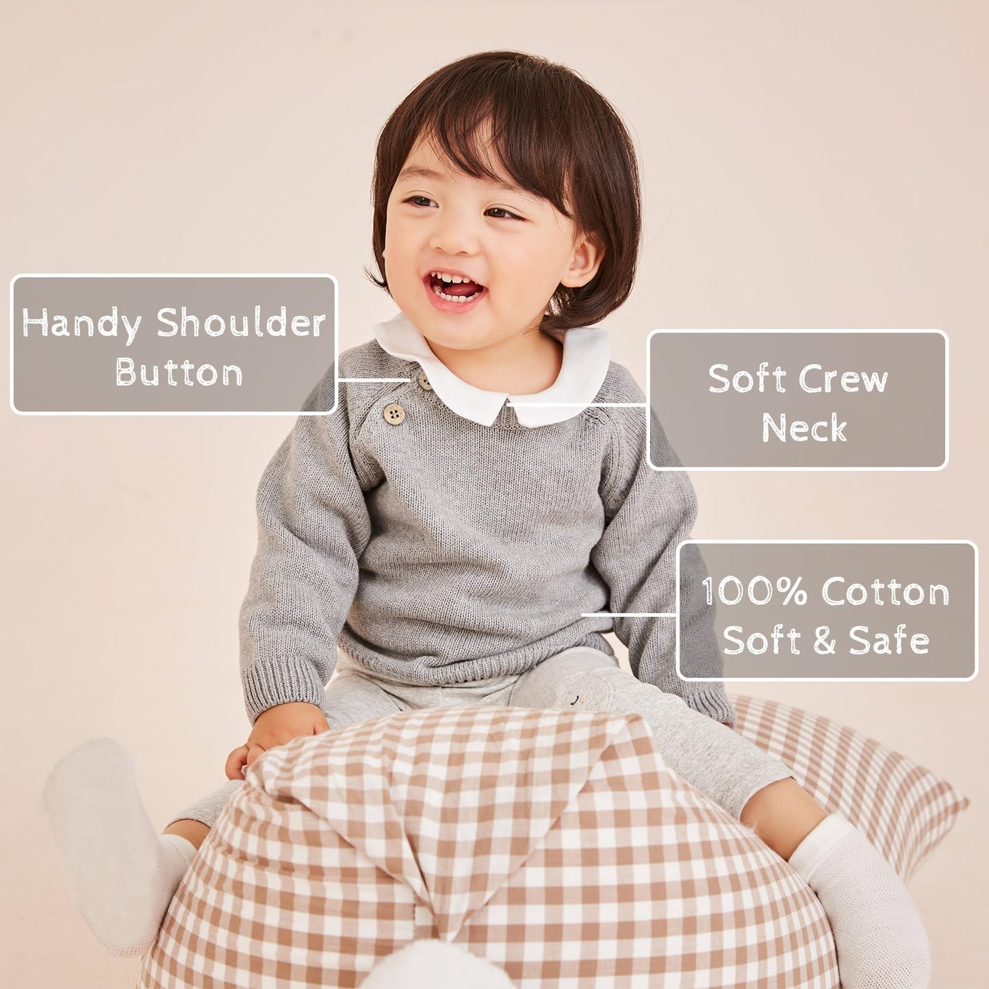 pureborn Baby Boys Girls Pullover Sweater