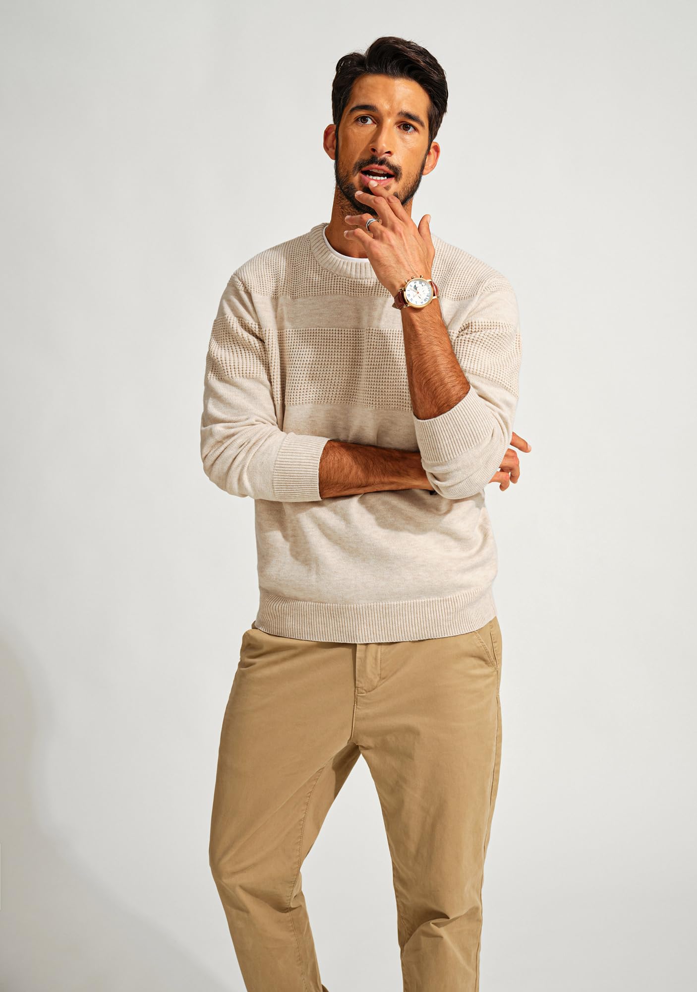 PJ PAUL JONES Mens Sweaters Crew Neck