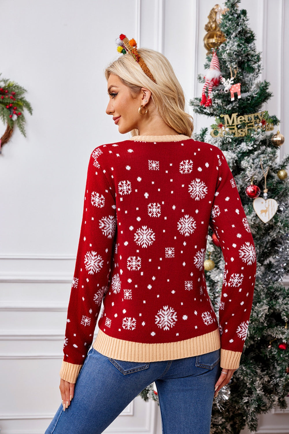 Christmas Pattern Round Neck