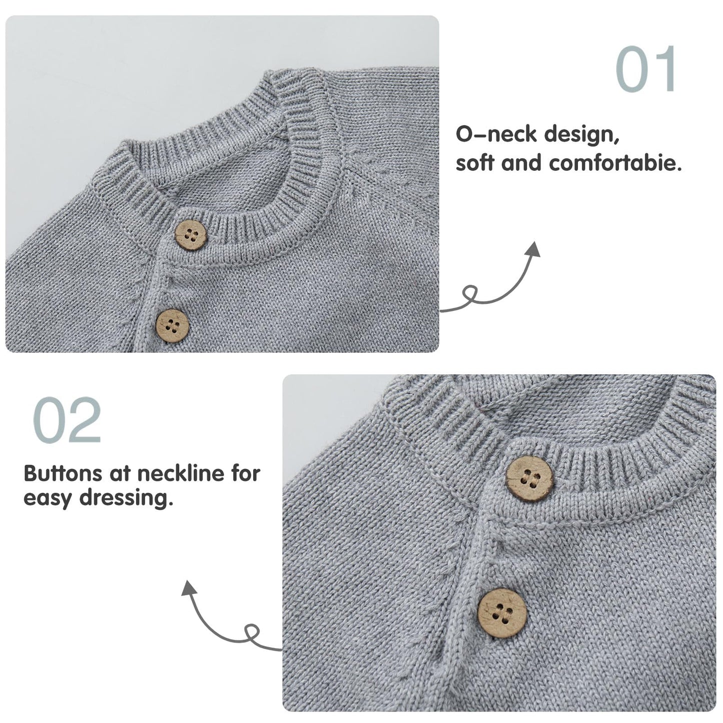 pureborn Baby Boys Girls Pullover Sweater