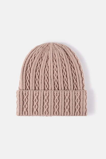 Mixed Knit Cuff Beanie 