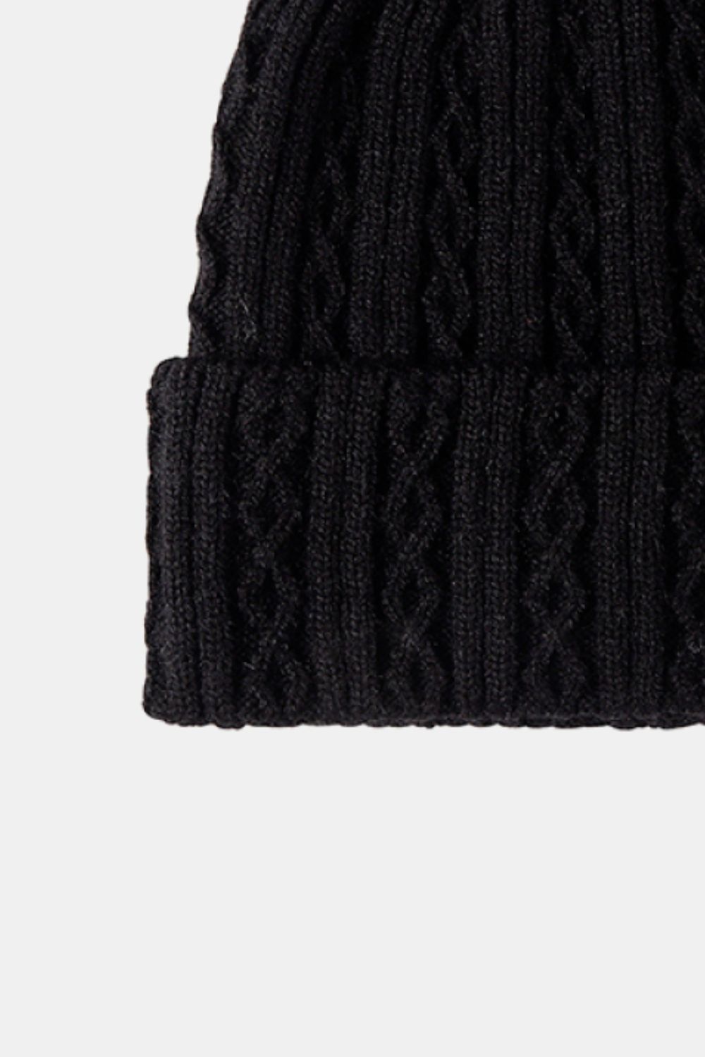 Mixed Knit Cuff Beanie 