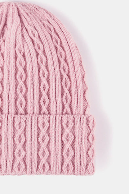 Mixed Knit Cuff Beanie 