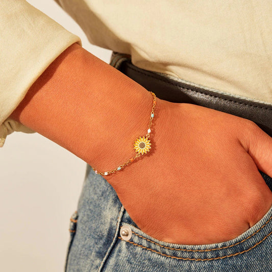 Sunflower Shape 18K Gold