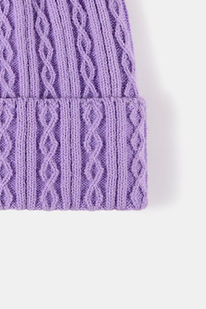 Mixed Knit Cuff Beanie 