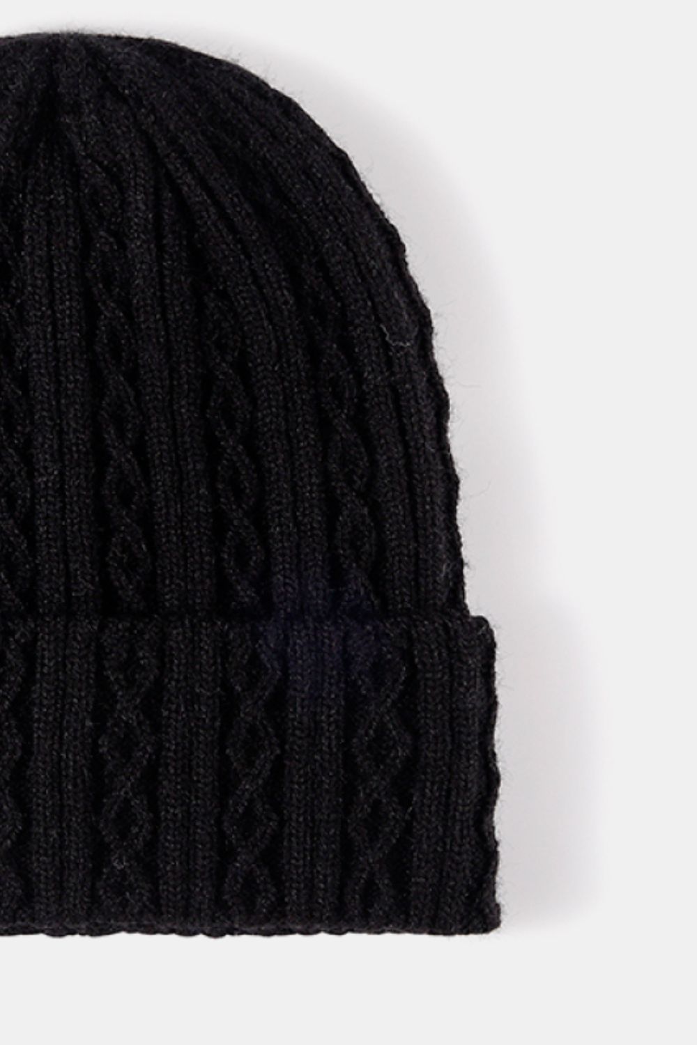 Mixed Knit Cuff Beanie 