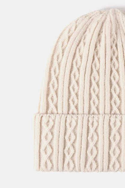 Mixed Knit Cuff Beanie 