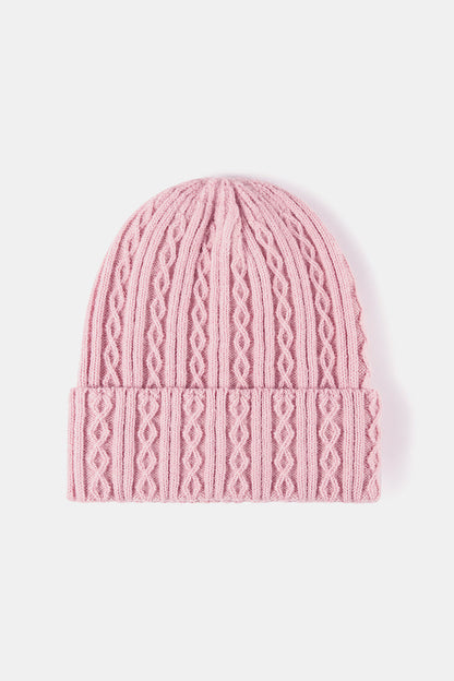 Mixed Knit Cuff Beanie 