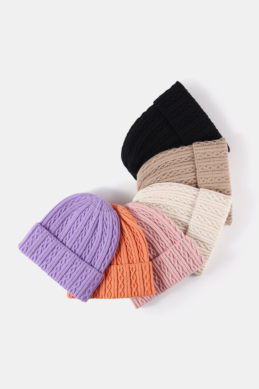 Mixed Knit Cuff Beanie 