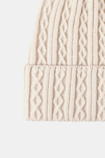 Mixed Knit Cuff Beanie 